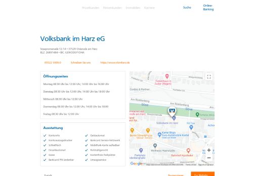 
                            6. Volksbank im Harz eG,Sösepromenade 12-14 - Volksbank ...