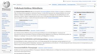 
                            6. Volksbank Koblenz Mittelrhein – Wikipedia