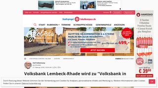 
                            6. Volksbank Lembeck-Rhade wird zu 