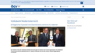 
                            11. Volksbank Niederösterreich Fusionen | ÖGV