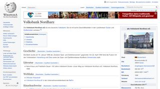 
                            6. Volksbank Nordharz – Wikipedia