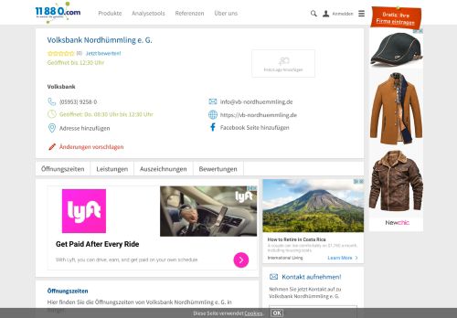 
                            11. Volksbank Nordhümmling e. G. | Tel. (05953) 9258... - 11880.com