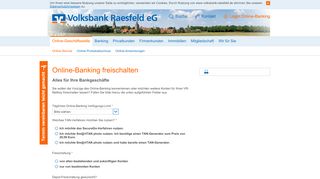 
                            4. Volksbank Raesfeld eG Online-Banking freischalten