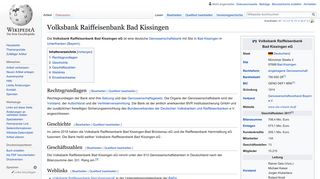 
                            11. Volksbank Raiffeisenbank Bad Kissingen – Wikipedia