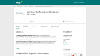 
                            6. Volksbank Raiffeisenbank Oberbayern Südost eG als Arbeitgeber - Xing