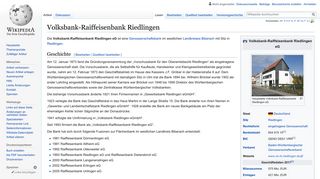 
                            5. Volksbank-Raiffeisenbank Riedlingen – Wikipedia
