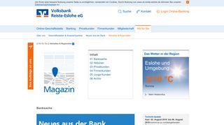 
                            7. Volksbank Reiste-Eslohe eG Aktuelles Regionales