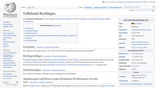 
                            11. Volksbank Reutlingen – Wikipedia