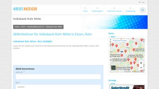 
                            7. Volksbank Ruhr Mitte IBAN Rechner 42260001 - Kredit-Anzeiger.com