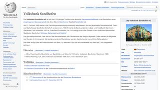
                            3. Volksbank Sandhofen – Wikipedia
