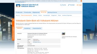 
                            12. Volksbank Selm-Bork eG Volksbank Altlünen