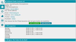 
                            7. Volksbank Stade-Cuxhaven eG, Volksbank Himmelpforten 21709 ...