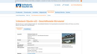 
                            8. Volksbank Staufen eG - Geschäftsstelle Münstertal