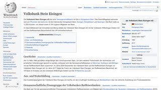 
                            6. Volksbank Stein Eisingen – Wikipedia