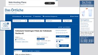 
                            11. Volksbank Twistringen Filiale der in Twistringen ⇒ in Das Örtliche