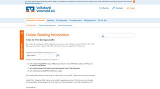 
                            6. Volksbank Versmold eG Online-Banking freischalten