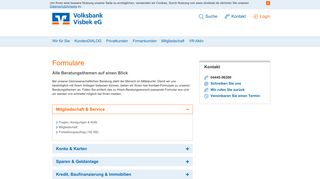 
                            6. Volksbank Visbek eG - Formulare