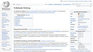 
                            9. Volksbank Waltrop – Wikipedia