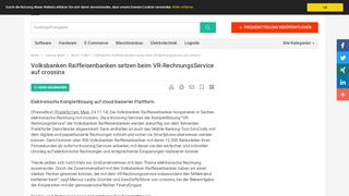 
                            10. Volksbanken Raiffeisenbanken setzen beim VR-RechnungsService ...