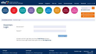 
                            6. Volkshochschule Stadt und Kreis Tuttlingen: Dozenten-Login