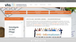 
                            5. Volkshochschule (VHS) Aue, Sachsen | VHS.INFO