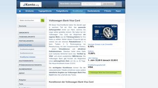 
                            8. Volkswagen Bank Visa-Kreditkarte mit eigener Motivwahl - Konto.org