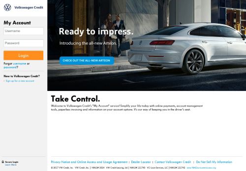 
                            10. Volkswagen Credit -- My Volkswagen Credit Account