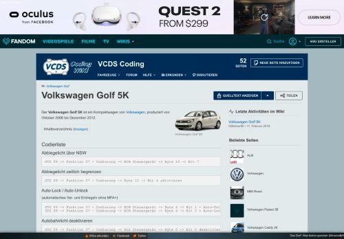 
                            6. Volkswagen Golf 5K | VCDS Wiki | FANDOM powered by Wikia