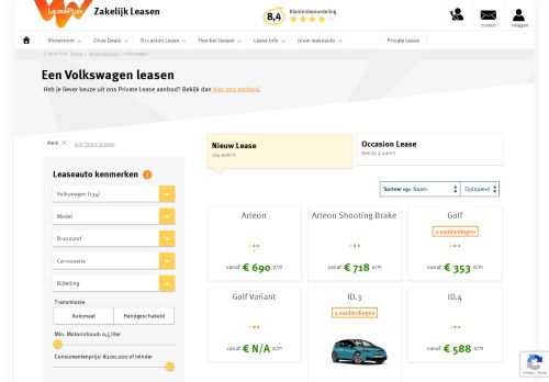 
                            11. Volkswagen leasen vanaf € 204,- | LeasePlan Direct