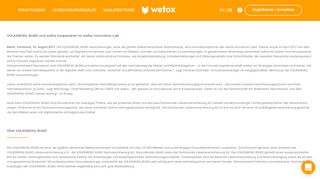 
                            13. VOLKSWOHL BUND und wefox kooperieren im wefox Innovation-Lab ...