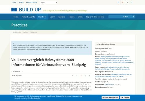 
                            12. Vollkostenvergleich Heizsysteme 2009 - Informationen für ... - Buildup.eu