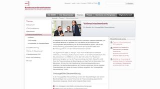 
                            8. Vollmachtsdatenbank - BStBK