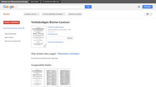 
                            13. Vollständiges Bücher-Lexicon - Google Books-Ergebnisseite
