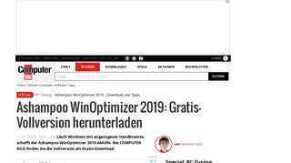 
                            5. Vollversion: Ashampoo WinOptimizer 2019 - COMPUTER BILD