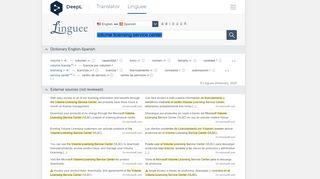
                            10. volume licensing service Center - Spanish translation – Linguee
