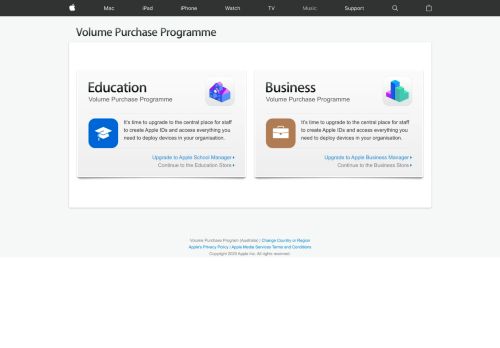 
                            2. Volume Purchase Programme - Apple