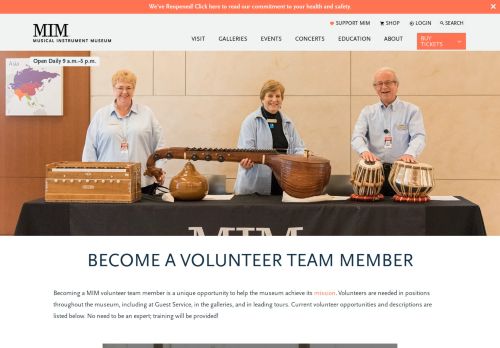 
                            6. Volunteer at MIM - Musical Instrument Museum