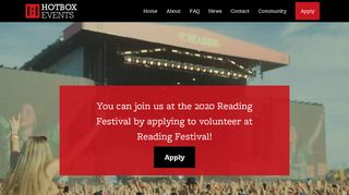 
                            2. Volunteer at the 2019 Reading Festival with Hotbox Events