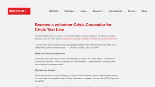 
                            6. Volunteer | Crisis Text Line