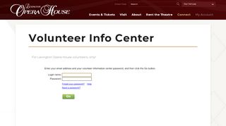 
                            10. Volunteer Login | Lexington Opera House