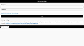 
                            13. VOLUNTEER Login - MyVolunteerPage