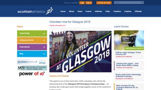 
                            12. Volunteer now for Glasgow 2018 - Scottish Athletics
