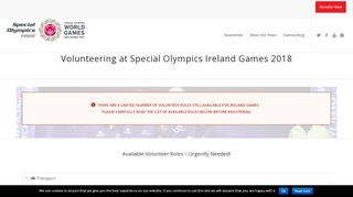 
                            4. Volunteer – Special Olympics Ireland Games