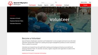 
                            12. Volunteer - Special Olympics Washington
