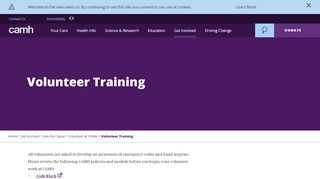 
                            4. Volunteer Training | CAMH