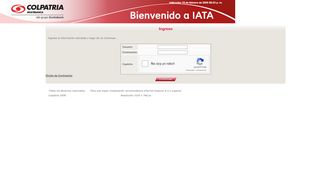 
                            8. Volver a la pagina de login - Bienvenido a Web IATA Colpatria