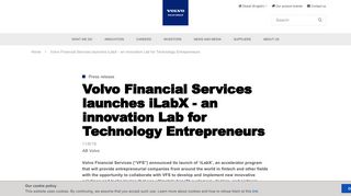 
                            11. Volvo Financial Services launches iLabX - an ... - Volvo Group