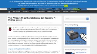 
                            5. Vom Windows-PC per Remotedesktop den Raspberry Pi-Desktop ...