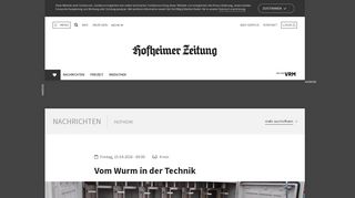 
                            9. Vom Wurm in der Technik - Hofheimer Zeitung