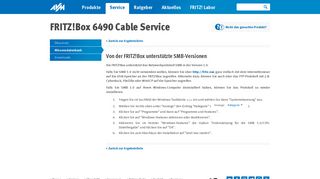 
                            5. Von der FRITZ!Box unterstützte SMB-Versionen | FRITZ!Box 6490 Cable